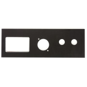 Predrilled aluminum insert-plate 1 x XLR, 2 x RCA/Cinch,...