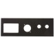 Predrilled aluminum insert-plate 1 x XLR, 2 x RCA/Cinch, 1 x IEC switch cut-out
