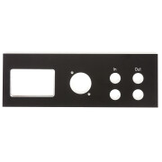 Predrilled aluminum insert-plate 1 x XLR, 4 x RCA/Cinch,...