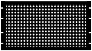 4U Steel Blank Panel Black - Perforated