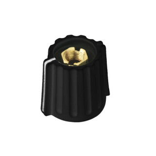 Elma Classic Collet Knob 14,5mm black, matt colour, 4mm shaft