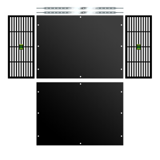 V-Case Pro 3U 19" Rack Case Body mit front mounting rails