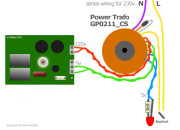Röhren Ringkerntrafo - Pri.: 2x115v- Sek: 250v, 24v und 9v, Schirmwicklung
