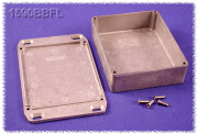 Diecast Enclosure, Flanged Lid 93x119x30 mm, Natural Aluminum