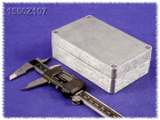 Thick Wall Diecast Enclosure 81x125x25 mm, Natural Aluminum