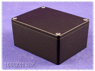 Thick Wall Diecast Enclosure 90x115x50 mm, black