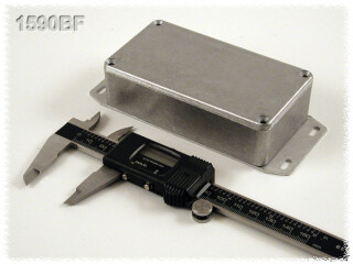 Diecast Enclosure, Flanged Base 60x112x27 mm, Natural Aluminum