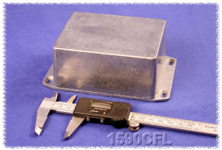 Diecast Enclosure, Flanged Lid 94x120x53 mm, Natural Aluminum