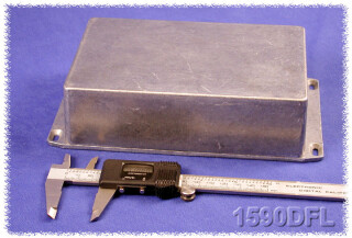 Aluminium Gehäuse, Deckel mit Montagewinkeln 119x187x52 mm, natur