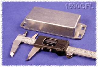 Aluminium Gehäuse, Deckel mit Montagewinkeln 50x100x21 mm, natur