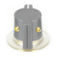 grau Marconi style Drehknopf, skirted 2 x Set screw, 1/4 Shaft hole