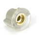 grau Marconi style Drehknopf, skirted 2 x Set screw, 1/4 Shaft hole