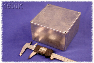 Aluminium Gehäuse 125x125x75 mm, natur