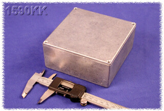 Aluminium Gehäuse 125x125x53 mm, natur