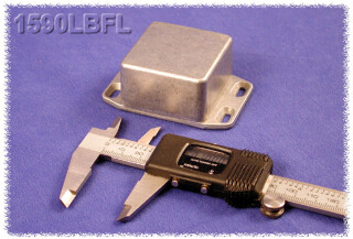 Aluminium Gehäuse, Deckel mit Montagewinkeln 51x51x27 mm, natur