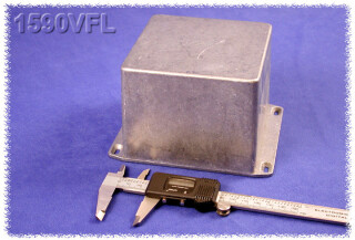 Aluminium Gehäuse, Deckel mit Montagewinkeln 119x119x90 mm, natur