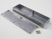 Diecast Enclosure, Flanged Base 71x254x36 mm, Natural Aluminum