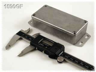 Aluminium Gehäuse, Boden mit Montagewinkeln 50x100x21 mm, natur