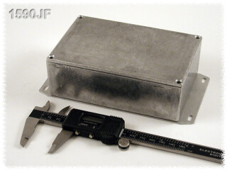 Aluminium Gehäuse, Boden mit Montagewinkeln 95x145x45 mm, natur