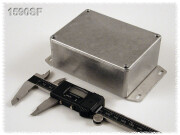 Diecast Enclosure, Flanged Base 82x110x40 mm, Natural Aluminum