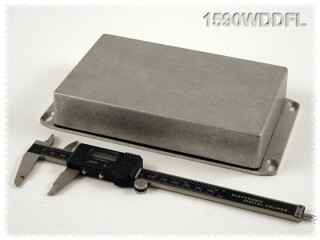 Aluminium Gehäuse, wasserdicht, Deckel mit Montagewinkeln 119x187x33 mm, natur