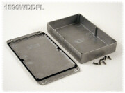 Aluminium Gehäuse, wasserdicht, Deckel mit Montagewinkeln 119x187x33 mm, natur