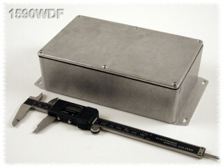 Watertight Diecast Enclosure, Flanged Base 119x187x52 mm, Natural Aluminum