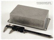 Aluminium Gehäuse, wasserdicht, Deckel mit Montagewinkeln 119x187x52 mm, natur