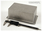 Aluminium Gehäuse, wasserdicht, Deckel mit Montagewinkeln 119x187x78 mm, natur