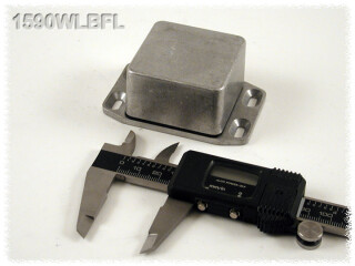 Watertight Diecast Enclosure, Flanged Lid 51x51x27 mm, Natural Aluminum