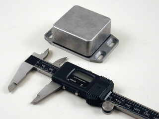 Watertight Diecast Enclosure, Flanged Lid 50x50x21 mm, Natural Aluminum