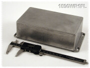 Watertight Diecast Enclosure, Flanged Lid 111x14x57 mm, Natural Aluminum