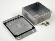 Watertight Diecast Enclosure, Flanged Lid 92x92x38 mm,...