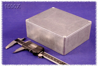 Aluminium Gehäuse 121x145x52 mm, natur