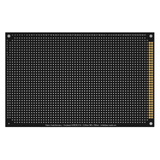 Lochrasterplatine 160x100mm 2,54mm, Premium, schwarz, vergoldete Lötpads