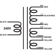 Edcor XPWR033 Power transformer 760VCT (380-0-380) at...