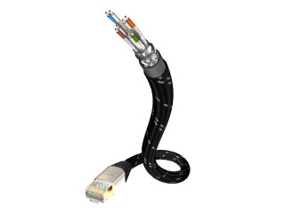 Inakustik Exzellenz Lan Cable CAT6 RJ45 <> RJ45; SF-UTP; AWG 24 black/Silver