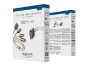 Inakustik Premium iPlug USB-/AV Kabel Apple <> USB l RCA Audio & Video weiß