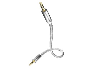 Inakustik Premium MP3 Audiokabel 3,5 Klinke <> 3,5 Klinke Weiß/Silber