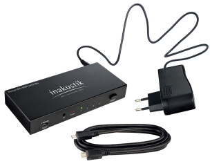 Inakustik Premium MHL-HDMI Switchbox 1x MHL | 3x HDMI > 1x HDMI Schwarz 1er Set