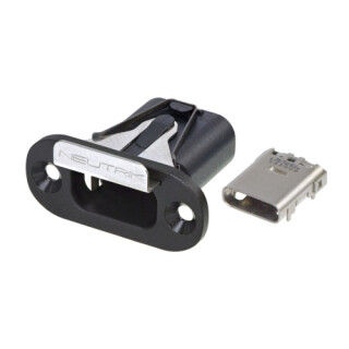 Neutrik NMC-C-HR USB-C panel mount chassi incl. female USB-C-Plug