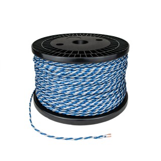 Angelique®Copper stranded twisted pair 0,5 mm² grey/blue