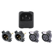 N-Mod Accessories Bundle 4 x Neutrik XLR - IEC, Fuseholder