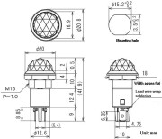 Große Jewel Indikator Lampe