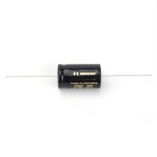 Mundorf ECap AC RAW · Audio Elektrolyt Kondensatoren · Elko (bipolar & rau) 270 uF ±5%, 63VDC