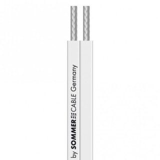 Sommer Lautsprecher-Flachkabel 8,6mm x 1,3mm, selbstklebend, weiß