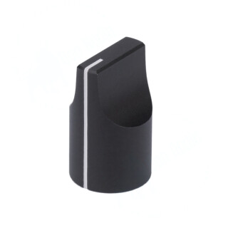 Solid Aluminum Knob Sublime Black 13mm