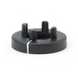 Nut Cover for 14,5mm Classic Collet Knobs matt, black, indicator line