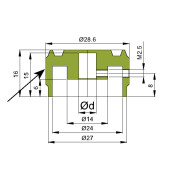 Metal Drehknopf Robot Silbern / Natürlich