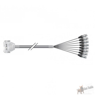 Sub-D 25 pin <-> XLR Female Neutrik (Tascam) Multicore Kabel grau,  2m
